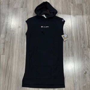 Champion Black Hooded Sleeveless Dress